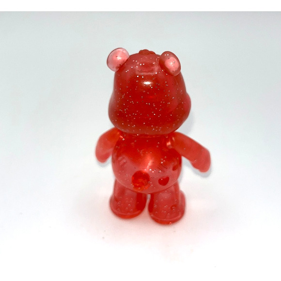 Red Pink Heart Care Bears Glitter Fun Figures Love Alot Bear Cupcake Cake Topper - Picture 5 of 8